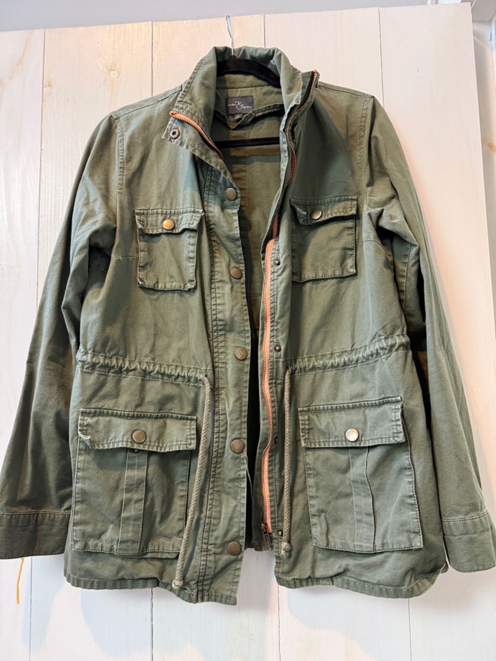 Market & Spruce Olive Green Utility Jacket